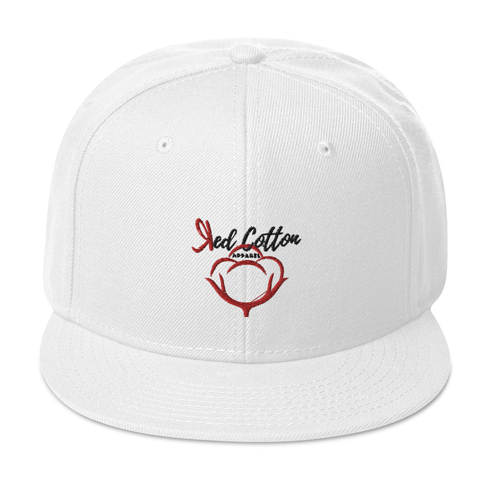 Red Cotton Snapback Hat