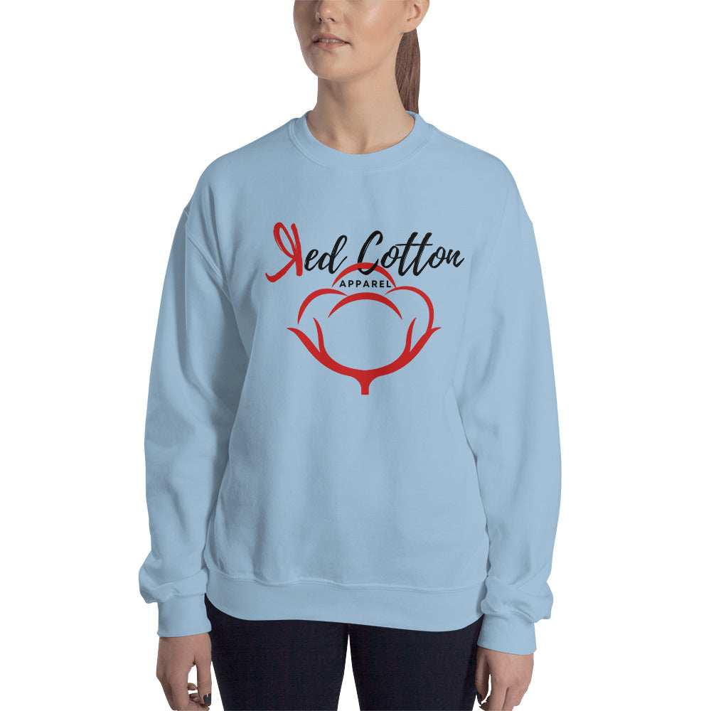 Red Cotton Apparel Women Sweatshirt