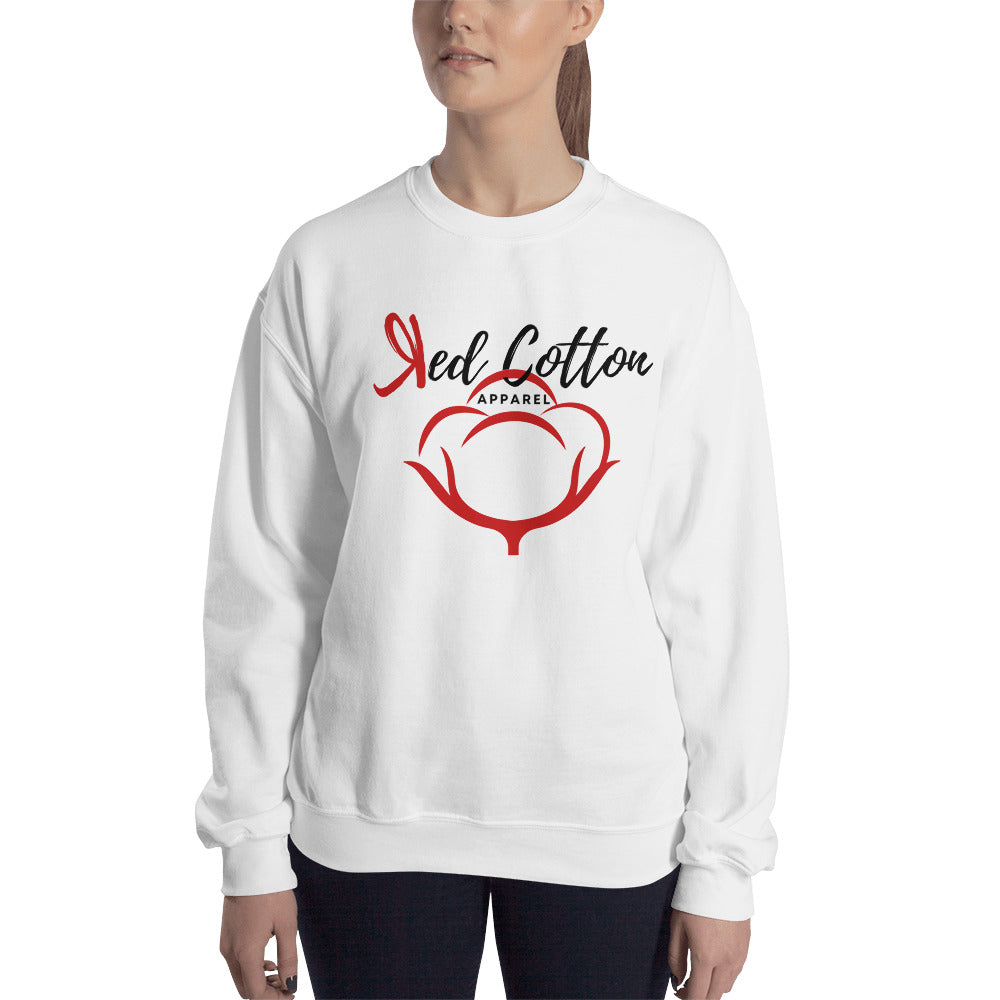 Red Cotton Apparel Women Sweatshirt