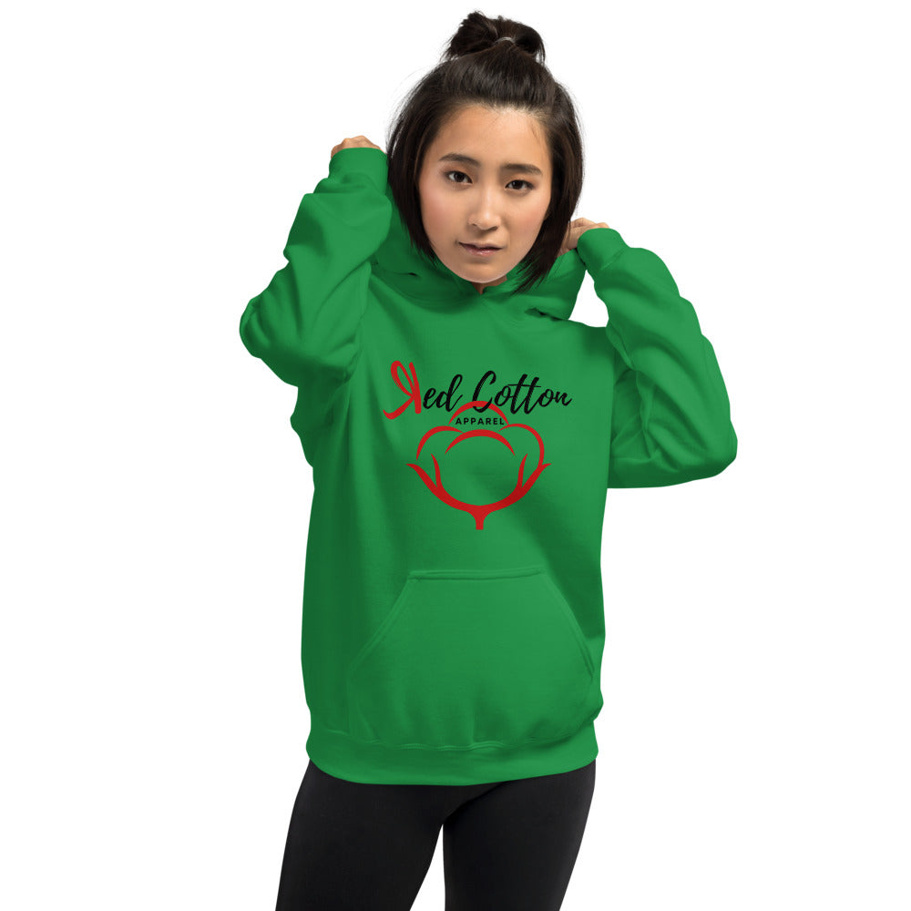 Red Cotton Apparel Women Hoodie