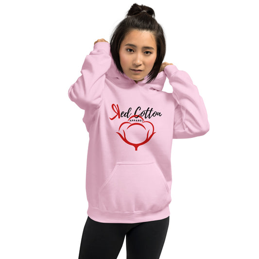 Red Cotton Apparel Women Hoodie