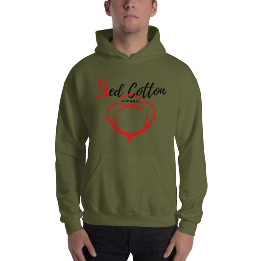 Red Cotton Apparel Men Hoodie