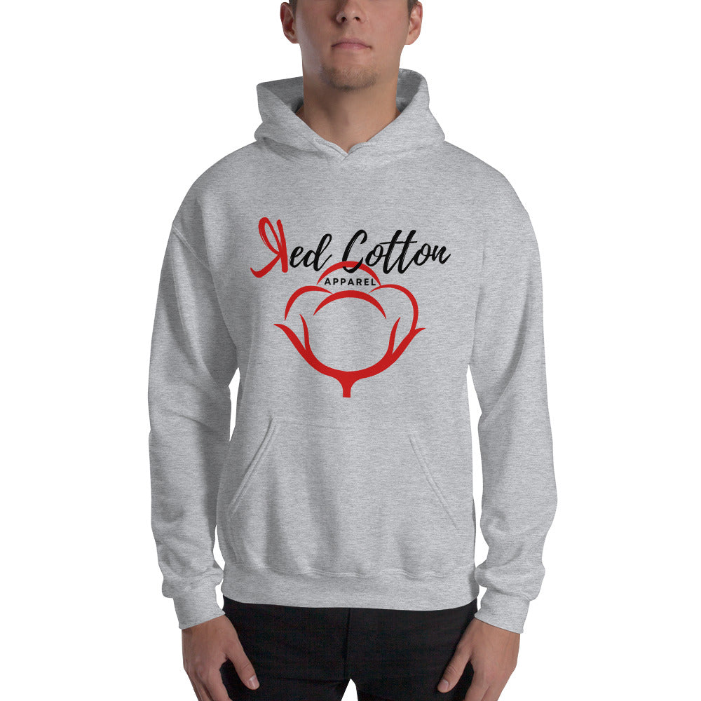 Red Cotton Apparel Men Hoodie